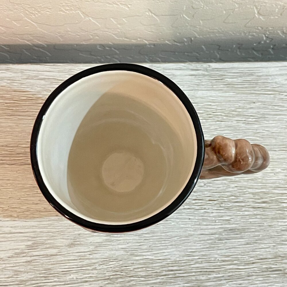 Cracker Barrel Mug Cup Blue Horse Pony Rope Handle Western Southwest Stoneware - Picture 5 of 6